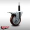 Service Caster 4'' SS Maroon Poly Swivel 3/4'' Expanding Stem Caster Total Lock Brake SCC-SSEXTTL20S414-PPUB-MRN-34 - alternate 4